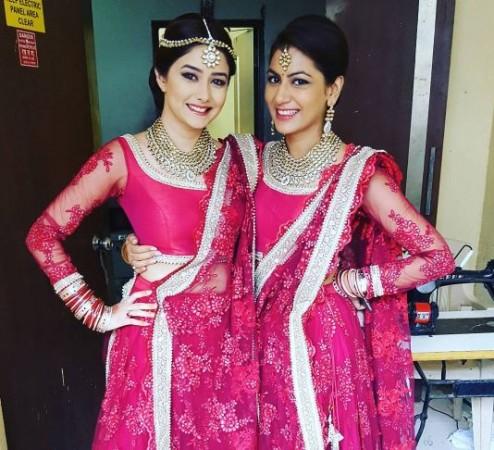 Kumkum Bhagya actresses Leela Jumani (left) and Sriti Jha. Kumkum Bhagya, Leela Jumani, Sriti Jha