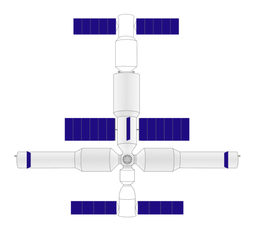 An artist's impression of the Chinese space station. China space station