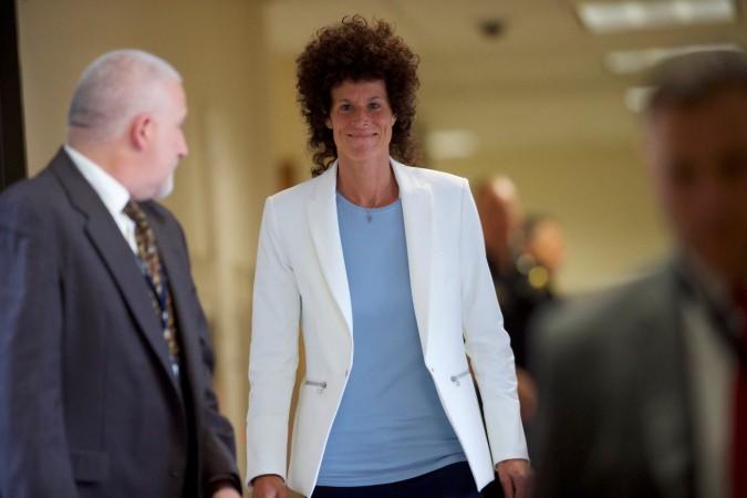 Andrea Constand arrives on the third day of actor and comedian Bill Cosby's sexual assault trial in at the Montgomery County Courthouse in Norristown, Pennsylvania. Andrea Constand