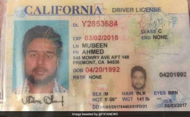 Mujeeb Ahmed's driving licence Mujeeb Ahmed