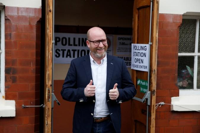 UKIP leader Paul Nuttal outside a polling booth Paul Nuttal