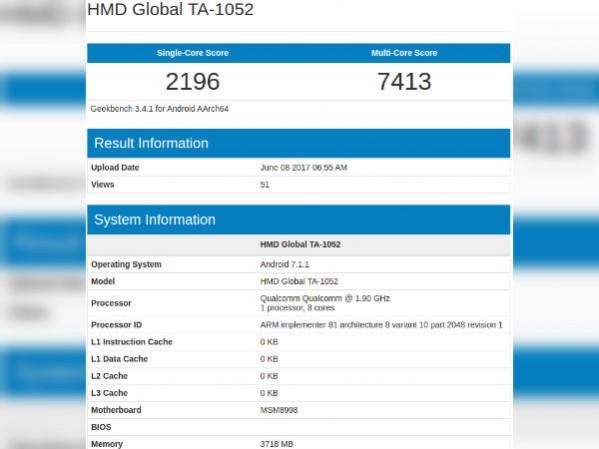 Nokia 9 reappears on Geekbench with 4GB RAM, confirms multiple memory variants Nokia 9 4GB model