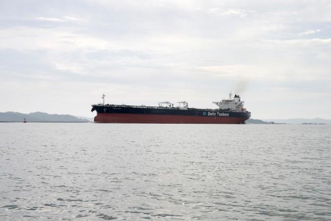 An oil tanker ship seen in Kyaukphyu river near Made island outside Kyaukphyu, Myanmar May 17, 2017. Picture taken on May 17, 2017. An oil tanker ship seen in Kyaukphyu river near Made island outside Kyaukphyu, Myanmar