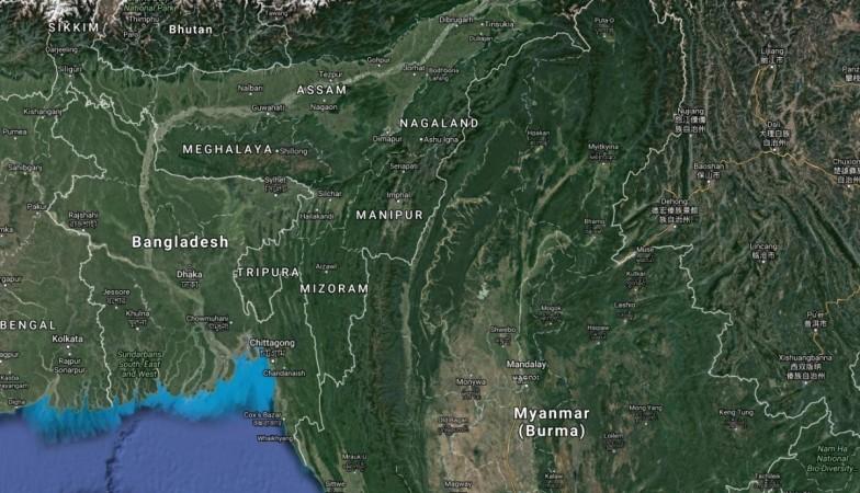 India-Myanmar border area as seen on Google Earth India-Myanmar border area as seen on Google Earth