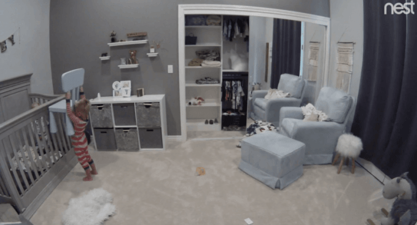 The video of elder brother teaching young toddler to escape from crib goes viral on social media. baby video, viral baby video, baby crib escape