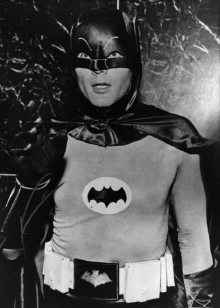 Actor Adam West in his role as masked superhero Batman. Adam West as Batman