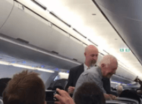 Jimmy Carter shakes the hand of everyone on his flight