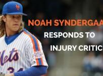 New York Mets pitcher Noah Syndergaard responds to injury criticism