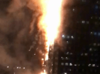 Massive fire engulfs tower in west London