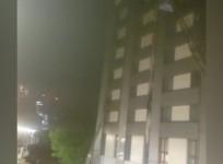 Video shows makeshift ropes hanging from burning Grenfell Tower