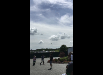 Blimp catches fire and crashes at US Open
