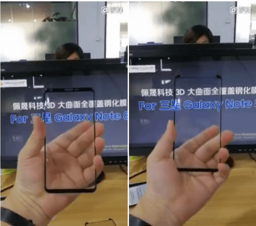 Galaxy Note 8 front panels leak in video Galaxy Note 8 front panels