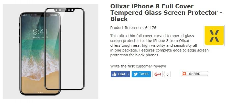 This screen protector is claimed to be a perfect fit for the iPhone 8. iPhone 8 screen protector