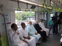 Kochi Metro, Kochi Metro launch, Kummanam Rajashekaran, Kummanam Rajashekaran ride