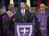 Barack Obama sings Amazing Grace in honor of the victims of Dylann Roof Charleston shooting