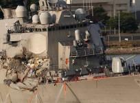 US Navy destroyer collides with merchant vessel off Japan