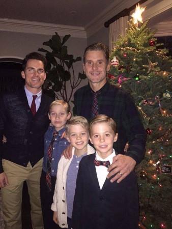 Matt Bomer and Simon Halls with their kids Matt Bomer and Simon Halls