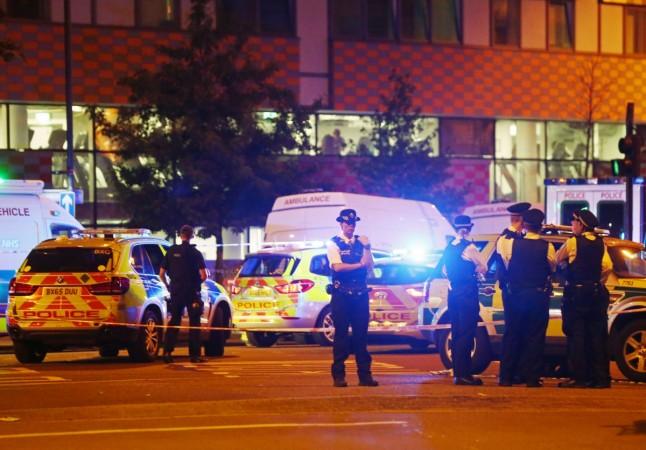 Police officers of North London, Britain . London mosque attack