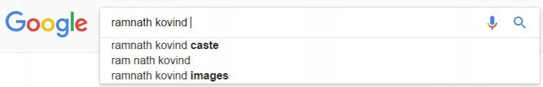 Ramnath Kovind Google search result Ramnath Kovind google search result