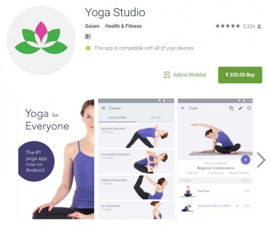 Top 5 Yoga smartphone apps for beginners and advanced practitioners International Yoga Day 2017, Yoga Studio, Google Play, Apple iOS App store