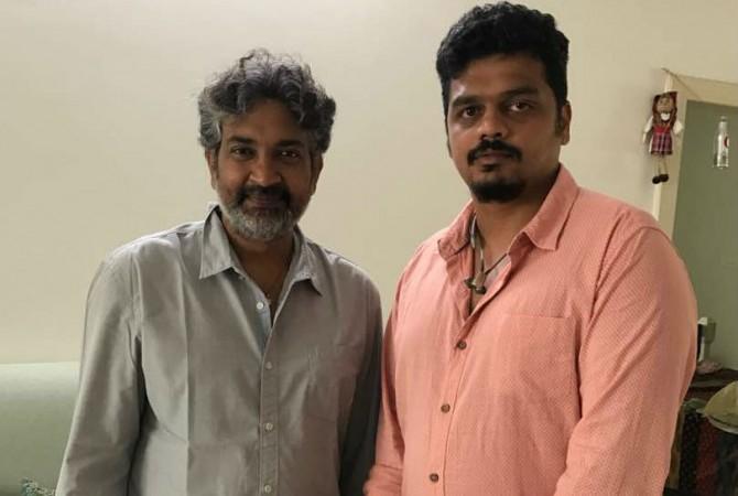 SS Rajamouli with Karthik Gowda. SS Rajamouli with Karthik Gowda