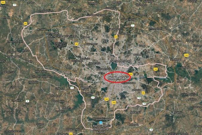 Hyderabad city of Telangana state as seen on Google Earth Hyderabad city of Telangana state as seen on Google Earth