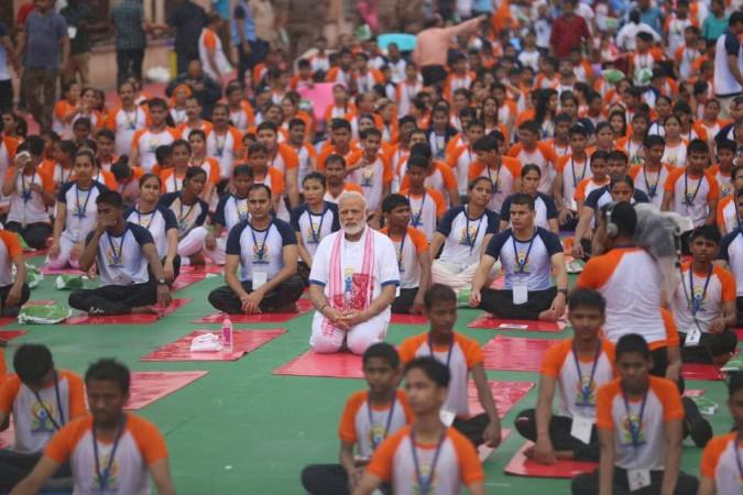 In picture: Prime Minister Narendra Modi performs yoga at the Ramabai Ambedkar Maidan in Lucknow on the occasion of third International Yoga Day on June 21, 2017. Prime Minister Narendra Modi