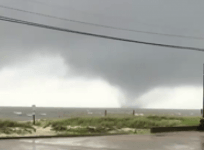 A waterspout filmed off Biloxi, Mississippi