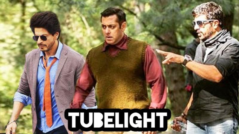 Shah Rukh Khan, Salman Khan and Kabir Khan on Tubelight set Shah Rukh Khan, Salman Khan and Kabir Khan on Tubelight set