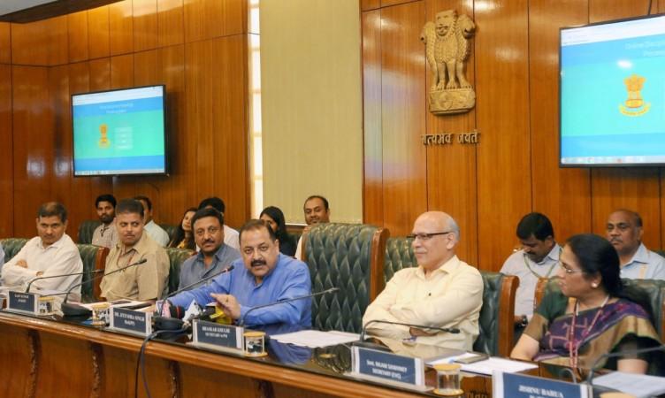 Minister of State for Development of North Eastern Region (I/C), Prime Minister's Office, Personnel, Public Grievances & Pensions, Atomic Energy and Space, Dr. Jitendra Singh addressing at the launch of the Online software portal for Departmental Proceedings, in New Delhi on June 22, 2017. jitendra singh, ias officers, modi govt, corruption, cases against ias officers, crackdown on corruption