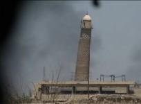 Historic Great Mosque of al-Nuri and al-Habda minaret in Mosul destroyed by Islamic State
