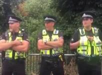 Police greet Glastonbury revellers by forming choir and singing Delilah