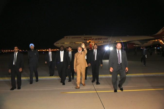 PM Narendra Modi arrives at Joint Base Andrews in Washington ahead of his first meeting with US President Donald Trump. Narendra Modi