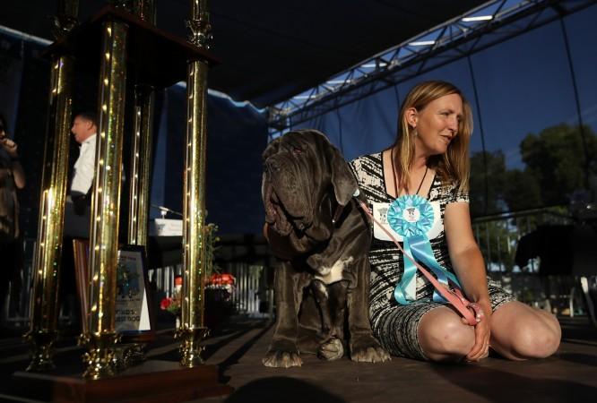 Shirley Zindler sits with Martha after winning the 2017 World's Ugliest Dog contest World's Ugliest Dog
