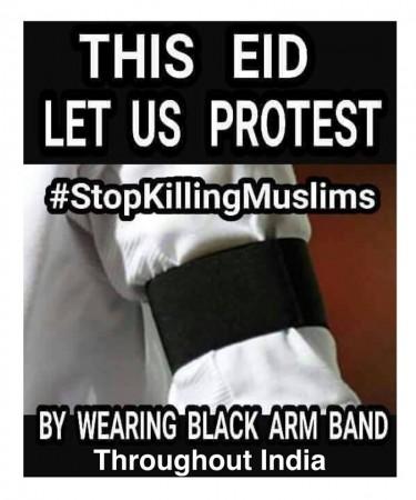 The campaign started on social media as a form of silent protest against Muslim lynchings Black Eid