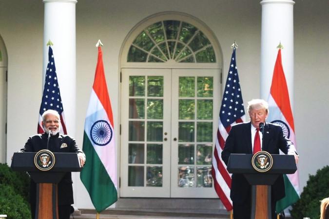 In picture: Prime Minister Narendra Modi and US President Donald Trump deliver a joint statement at the White House in Washington DC, the US, on June 26, 2017. Prime Minister Narendra Modi and US President Donald Trump