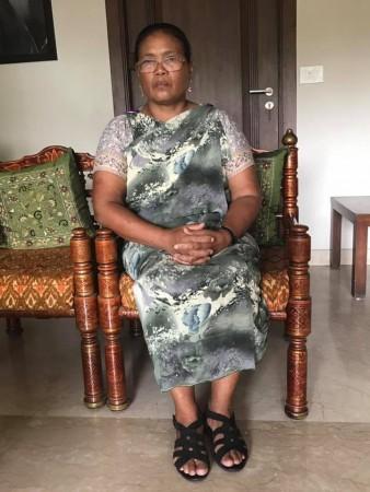 Khasi governess Tailin Lyngdoh who was asked to leave the Delhi Golf Club because the staff took her traditional Khasi dress for a maid's uniform. Khasi Woman