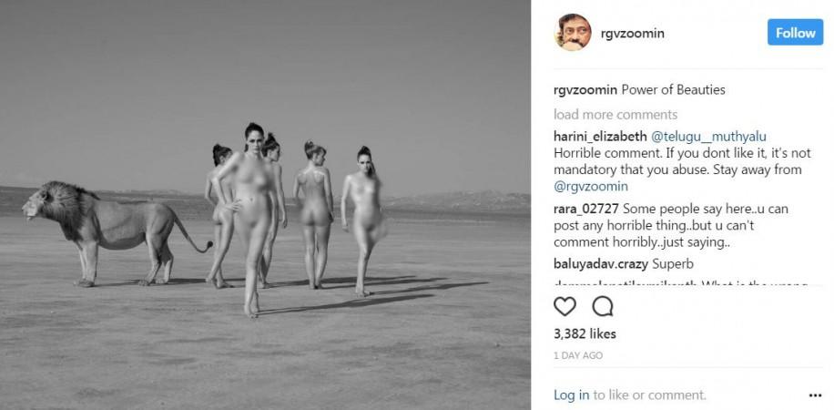 Ram Gopal Varma post on Instagram Ram Gopal Varma posted nude pics of models