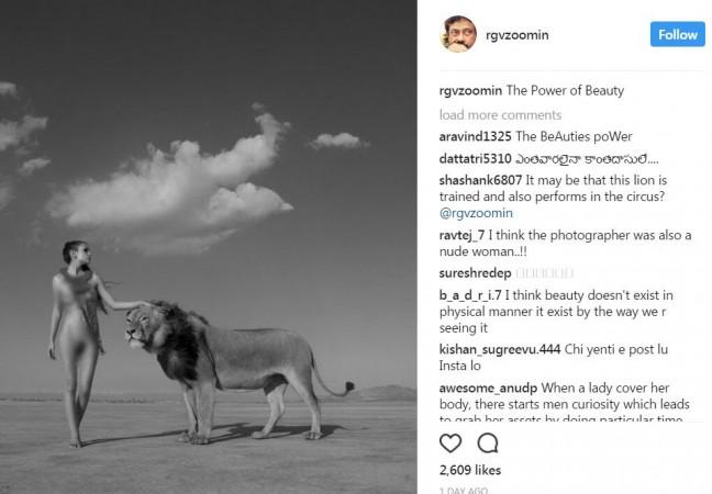 Ram Gopal Varma's post on Instagram Ram Gopal Varma posted nude pics of models