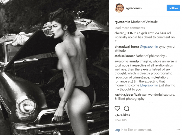 Ram Gopal Varma's post on Instagram Ram Gopal Varma posted nude pics of models
