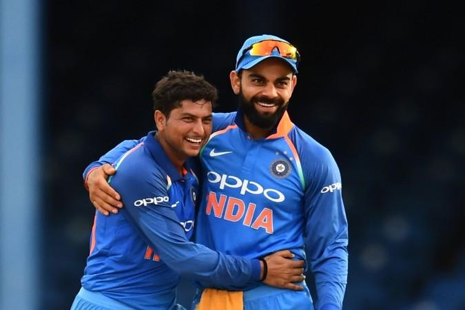 Kuleep Yadav and Virat Kohli. Kuldeep Yadav