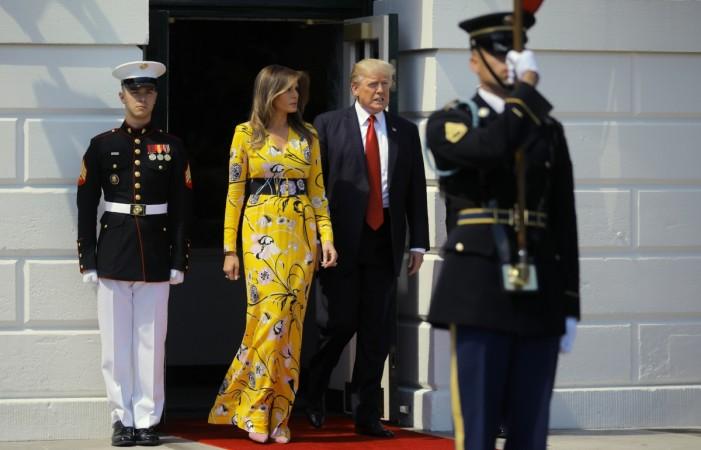 Melania Trump and Donald Trump welcome Indian PM Narendra Modi Melania Trump Donald Trump