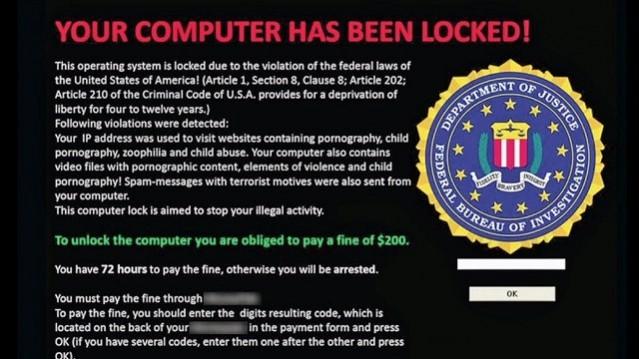 FBI Ransomware screenshot FBI Ransomware