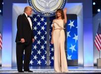 Melania Trump white dress inaugural ball