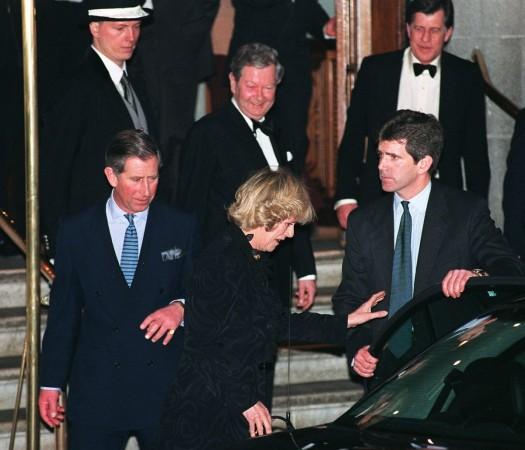 The heir to the British throne, Prince Charles (L) and his long-time mistress Camilla Parker Bowles leave the Ritz Hotel in London 28 January where Parker Bowles' sister was celebrating her 50th birthday party. Camilla, Duchess of Cornwall