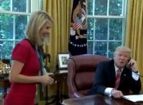 Watch Donald Trump flirt with Irish reporter in Oval Office