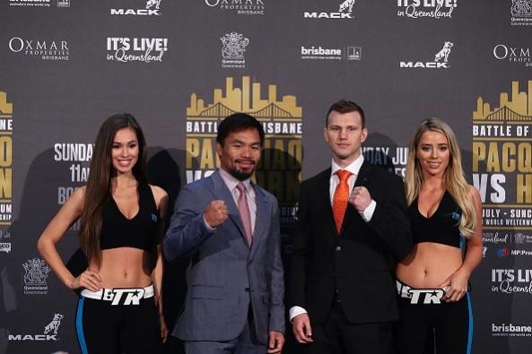 Manny Pacquiao and Jeff Horn. Manny Pacquiao, Jeff Horn, Manny Pacquiao vs Jeff Horn, Juan Manuel Marquez, boxing