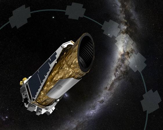 The artistic impression shows NASA's planet-hunting Kepler spacecraft operating in a new mission profile called K2 nasa, K2 mission, exoplanet, hot Jupiter, space,