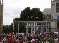 Thousands march on UK parliament in anti-government protest