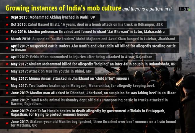 Instances of cow vigilantism in Narendra Modi's India between September 2015 and June 2017